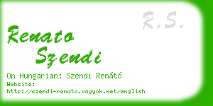 renato szendi business card